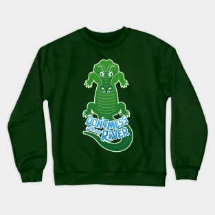 Mad crocodile warning about not messing with his river Crewneck Sweatshirt